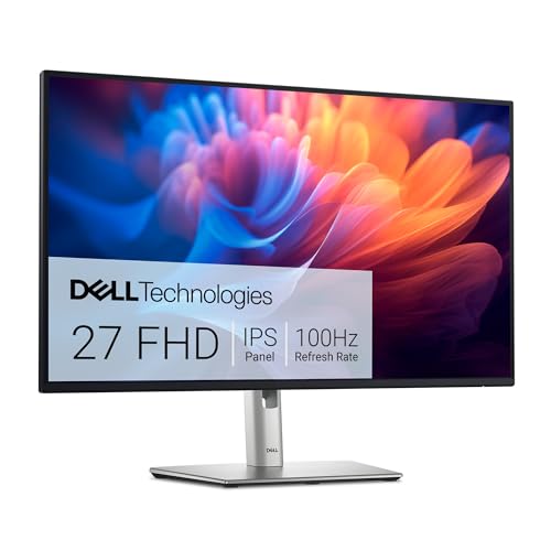 Dell P2725H 27 Zoll Full HD (1920x1080) Monitor, 100Hz, IPS, 5ms, 99% sRGB, USB-C, DisplayPort, HDMI, VGA, 4X USB, 3 Jahre Garantie, Schwarz