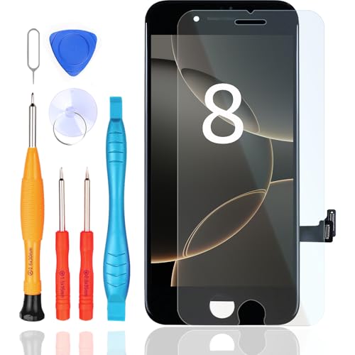 LL TRADER Display für iPhone 8 LCD 4,7 Zoll FHD Ersatz 3D Touch Digitizer Assembly und Reparaturset Schwarz (für Modelle A1863, A1905, A1906) U01