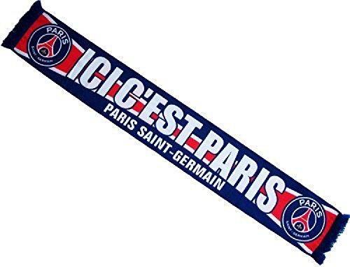 Schal von PSG - Offizielles Produkt von Paris Saint Germain - 1. Fußballliga - Länge 138 cm