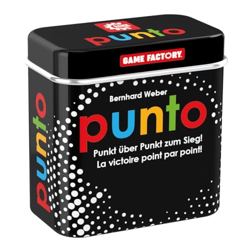 Game Factory 646214 Punto, Mini-Kartenspiel in handlicher Metalldose, Punkt über Punkt zum Sieg, cleveres Reisespiel für Erwachsene und Kinder ab 7 Jahren, deutschsprachige Edition
