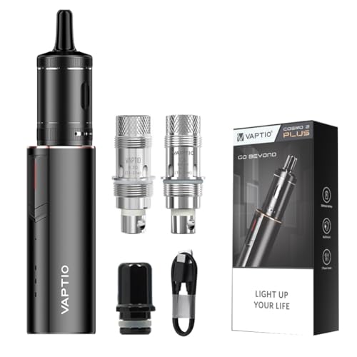 VAPTIO Cosmo 2 Plus Kit Elektronische Zigarette 3000mAh 35W Starter Kit mit Cosmo Spule 2 Stück 0,7ohm(C6) / 1,0ohm(C5),kein E-Liquid kein Nikotin