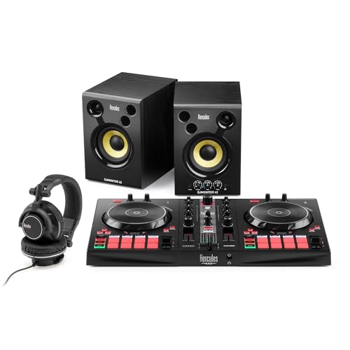 Hercules DJ Essentials Kit – All-in-One-Kit zum Erlernen des DJ-Daseins – Software und Tutorials inklusive