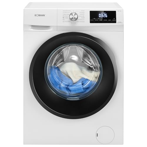 Bomann® Waschtrockner | Waschen und Trocknen | 10 Jahre Motor-Garantie | 8 kg Waschen, 5 kg Trocknen | Invertermotor | 1400 U/Min | Waschmaschine mit Trockner integriert | WAT 7186 weiß