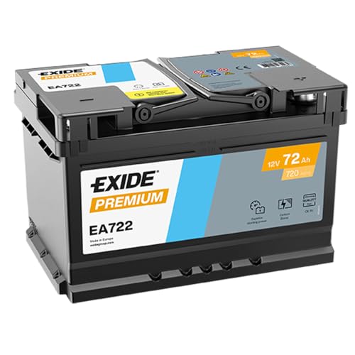 EXIDE 72Ah 720A EA722 PREMIUM LB3 Starterbatterie