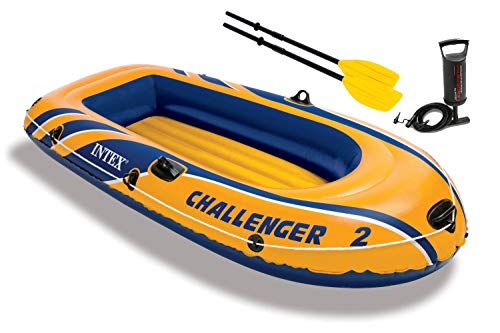 Intex Challenger 2 Schlauchboot Blau/Gelb 236 x 114 x 41 cm, 1 Stück