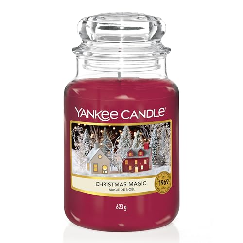 Yankee Candle Duftkerze im Glas (groß) | Christmas Magic | Kerze mit langer Brenndauer bis zu 150 Stunden | Perfekte Geschenke für Frauen