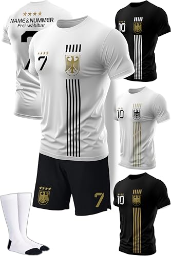IIIII20Fo7IIIII Fussball Deutschland Trikot Em 2024 Kinder mit eigenem Namen personalisiert - Jungen National Fußball Kind Trikots - Jungs Fanartikel deutsche Nationalmannschaft XT5