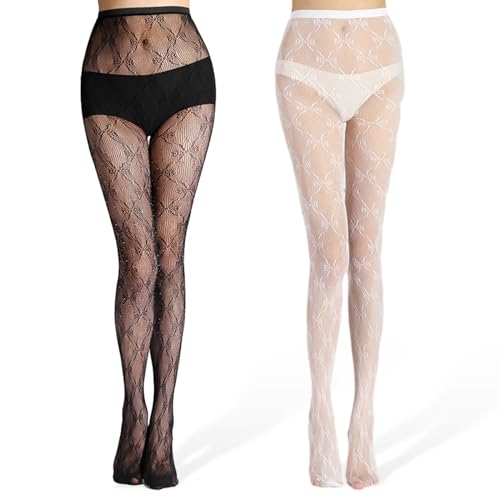 2 Paar Strumpfhosen Damen Kawaii Strumpfhosen Strümpfe Aushöhlen Spitze Aushöhlen Muster Lolita Hollow Strumpfhose FloralStrumpfhose Kawaii Spitze StrumpfhosenDamen Muster Strumpfhoses DamenSpitz