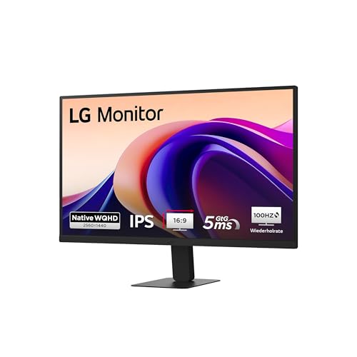 LG, 27 Zoll, QHD Wide, 68.4cm, 16:9, Super Resolution, 2560 x 1440, 100Hz, 5ms, HDR10, 99% sRGB, 27U631A-B.AEUQ - Schwarz