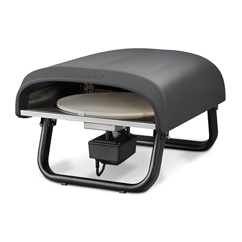 Enders® Pizzaofen PACO™ Rotate, Pizzastein rund, Thermometer, Pizza, Edelstahlbrenner, 4kW, Cordierit-Pizzastein 30,5cm, rotierend, stufenlos regulierbarer Edelstahlbrenner #31316