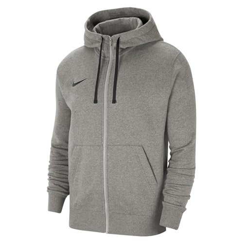 Nike Herren M Nk Flc Park20 Fz Hoodie Kapuzenjacke, Dk Grey Heather/Black/Black, L EU