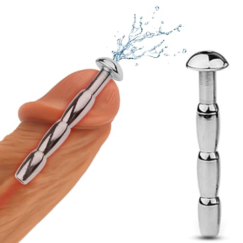 BDSMJOY Dilator Harnröhre Edelstahl Hohl Penis Plug 50mm,10 Größen,Katheter Harnröhre Mann,Penis Sexspielzeug für Männer Solo,Prostata Massage,Harnröhren Dilatatoren Männer Penisplug (Ø:6mm)