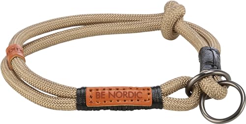 TRIXIE Zug-Stopp Hundehalsband BE Nordic L-XL Sand/schwarz– bequemes Hundehalsband für große & sehr große Hunde mit Zugbegrenzung - robust & elegant – 17294