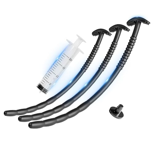BDSMAGE Harnröhren Dilatatoren 3 Set mit Spritze,25 CM Silikon Dilator Harnröhre,Penis Plugs Sexspielzeug Set,Prostata Stimulation erotisches Sex Spielzeug ab 18 für Paare extrem (6+7+9 mm)