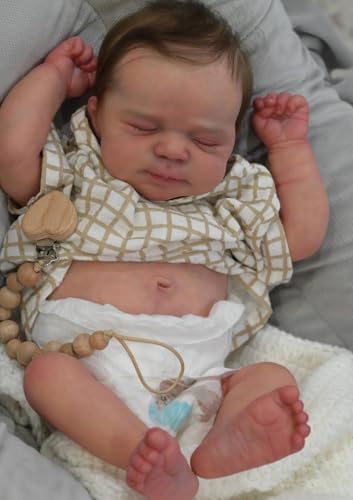 RXDOLL Realistische Reborn Puppen Mädchen Pascale 18 Zoll Real Life Reborn Babypuppen Silikon Ganzkörper Lebensechte Anatomisch Korrekte Babypuppe Geburtstagsgeschenke für Mädchen 3+