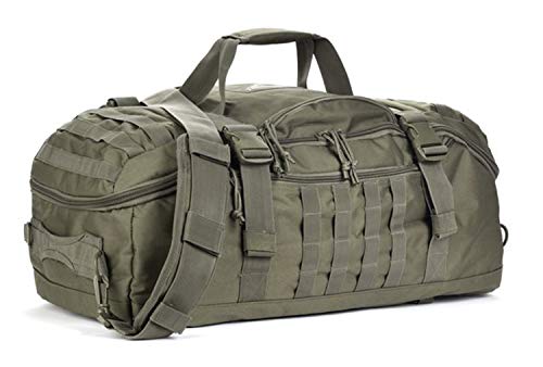 Miramrax Reise-Duffle Bag Rucksack für Herren – Große taktische Tasche, Wochenendtasche, Fitnessstudio-Tasche für Übernachtungsreisen, Militär, Workout, Einsatz und Sport, Grün , 45L