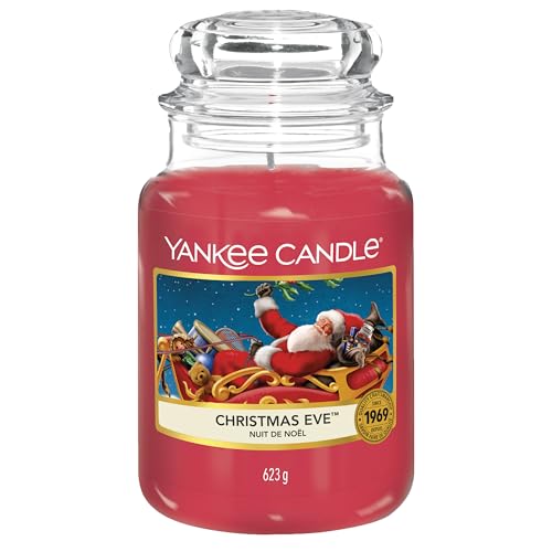 Yankee Candle Duftkerze im Glas (groß) | Christmas Eve | Kerze mit langer Brenndauer bis zu 150 Stunden | Perfekte Geschenke für Frauen