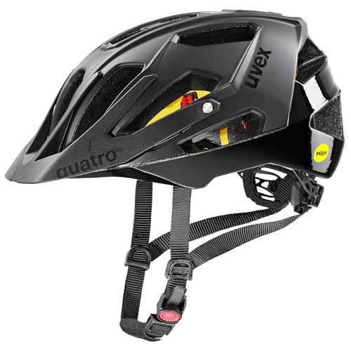 uvex Quatro cc MIPS - sicherer MTB-Helm für Damen und Herren - MIPS-Sysytem - waschbare Innenausstattung - Black matt - 56-61 cm