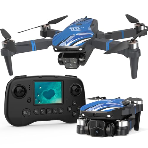 TTROARDS TT19LCD Drohne mit 4k Kamera für Erwachsene, FPV Drohne mit 2.8in LCD Bildschirm Berufstätige, Brushless Motor, 270°Hindernisvermeidung Höhenhaltung 3D Flip 5G RC Mini Quadcopter für Anfänger