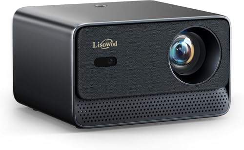Beamer-4K [800+ Apps für Netflix, Browser & Live-TV | AI-Auto-Setup & CEC-Steuerung] Full HD 1080P 1300 ANSI Lisowod Smart Beamer mit WiFi 6, Bluetooth 5.2, Dolby Audio, Heimkino & Outdoor Projektor