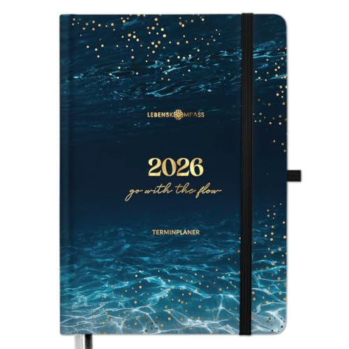 Kalender 2026 Terminplaner Buchkalender A5 von Lebenskompass® 