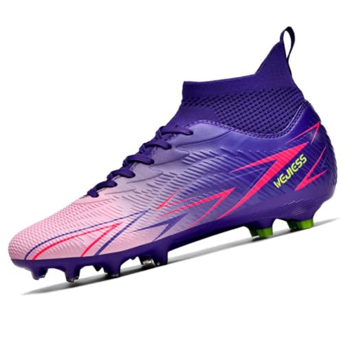WEJIESS Fußballschuhe Herren High Top Professionelle Fussballschuhe Jugendliche Athletics Trainingsschuhe Outdoor Sport Kunstrasen Football Schuhe Fußball Stiefel