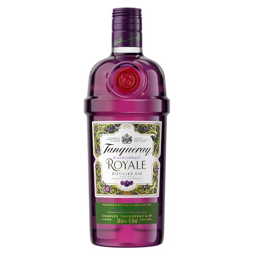 Tanqueray Blackcurrant Royale Gin, Leckeres Johannisbeer-Aroma, Empfohlen für Gin Tonic & Cocktails, 41,3% vol, 700ml Einzelflasche
