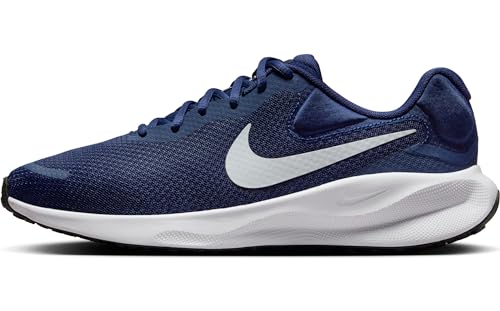 Nike Herren Revolution 7 Sneaker, Mitternachts Marineblau Platin Schwarz, 45 EU