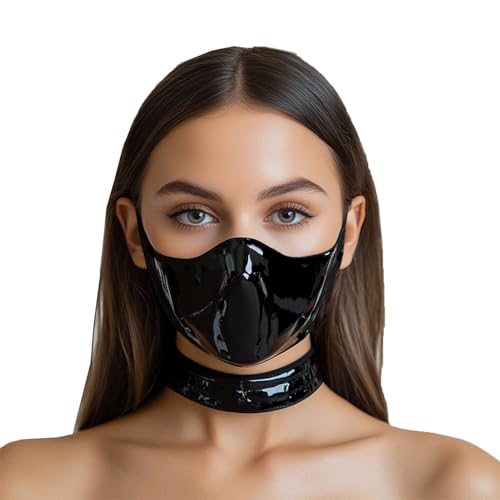 GREEFEI Latex Gummi Maske,Handgefertigte Latexmaske Kostümzubehör für Frauen und Männer Cosplay Party L