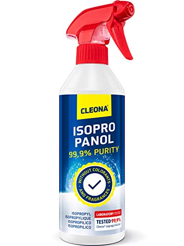 Cleona Isopropanol 99,9% Spray 500ml – Hochreines Isopropylalkohol-Reinigungsspray für Elektronik, Optiken, Kunststoffe, 3D-Druck & Oberflächen