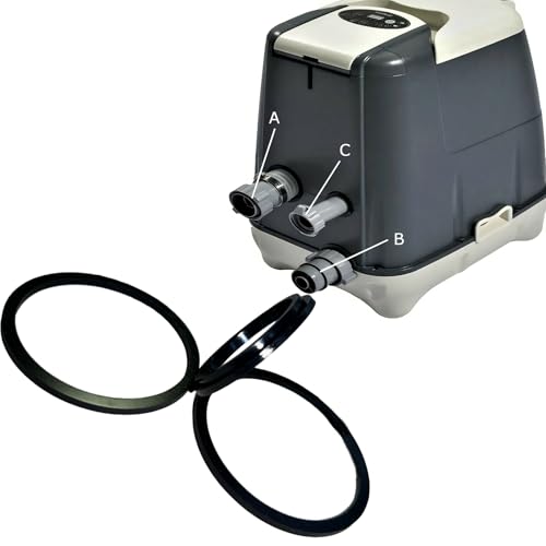 JZSMY 3Pcs A B und C Dichtung Set für Lay Z Spa HydroJet Pro Steckverbinder Dichtungen für Lay Z Spa Lazy Spa Hydrojet Pro Gummi Dichtung Set A B C Kupplungsdichtungen Komplettes Ersatzkit