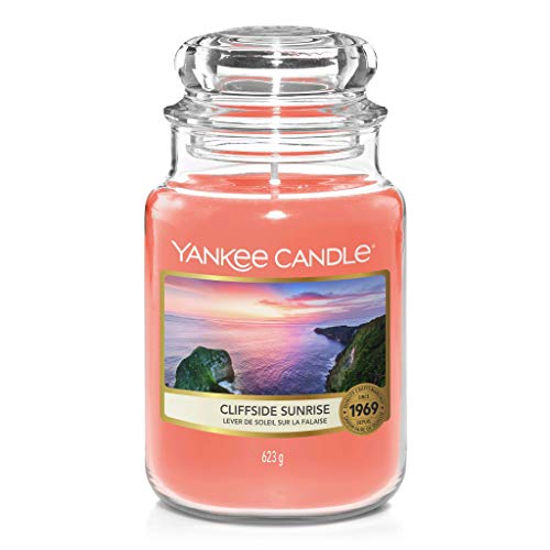 Yankee Candle Cliffside Sunrise, Süße Note von Sternenfrucht, Ananas und Zitrone, Brenndauer 110-115 Stunden, Groß, 1630398E