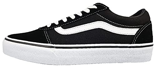 Vans Herren Ward Sneaker Ward Trainers, (SUEDE/CANVAS) BLACK/WHITE, 43 EU