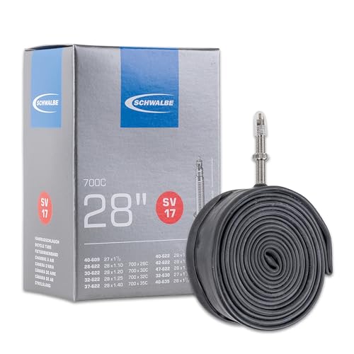 Schwalbe Fahrradschlauch Nr. 17 – Trekking & City Schlauch 28 Zoll (ETRTO 28/47-622/635) – Ventil SV 60mm – Robust & Alltagstauglich – Schlauch für Fahrrad