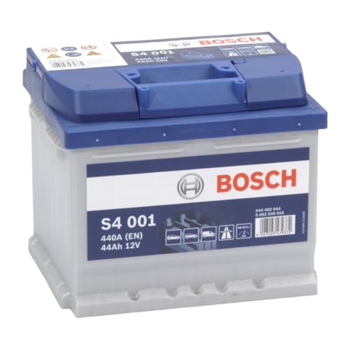 Bosch S4 001 Autobatterie 44 Ah - 440 A - 12 V, Blei-Säure-Batterie für Fahrzeuge ohne Start-Stopp-Automatik - Polarität: links - rechts +, 207 x 175 x 175 mm