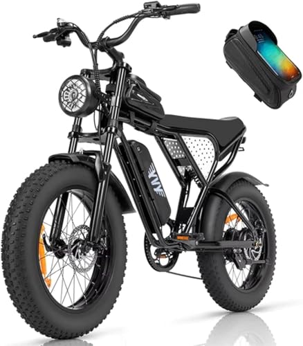 C20Elektrofahrrad für Erwachsene 52 V, 40 Ah/48 V, 20 Ah/48 V, 15,6 Ah, herausnehmbarer Akku, Reichweite 50–180 Meilen, 2,0 × 4 breite Reifen, Offroad-Motorrad, All-Terrain-Elektrofahrrad (C20lite)