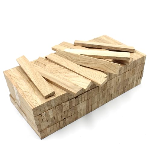 VmG-Store Holzleisten 22x8x160mm Eiche lose Bastelklötzchen zum Basteln Bastelstäbe Holzleiste (78)