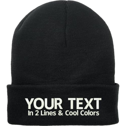 Strickmütze zum Personalisieren - Custom Beanie Mütze Personalisierte Mütze für Damen und Herren - Haube zum selbst gestalten - individuelle Wintermütze - Einheitsgröße