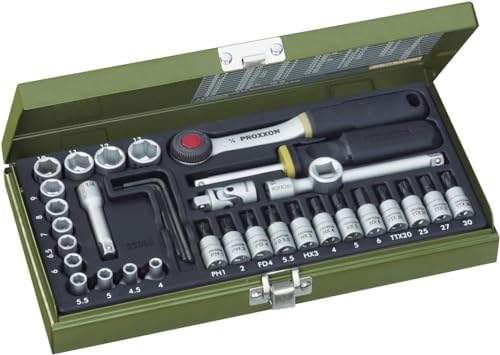PROXXON Steckschlüsselsatz, Feinmechaniker-Satz mit 1/4