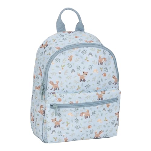 Little Dutch Rucksack Kinderrucksack für Kinder Kindergarten mit Brustgurt Fuchs blau - Forest Friends