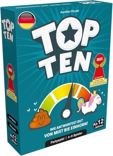 Cocktail Games COGD0008 Asmodee Top Ten, Partyspiel, Deutsch, Mehrfarbig, Bunt