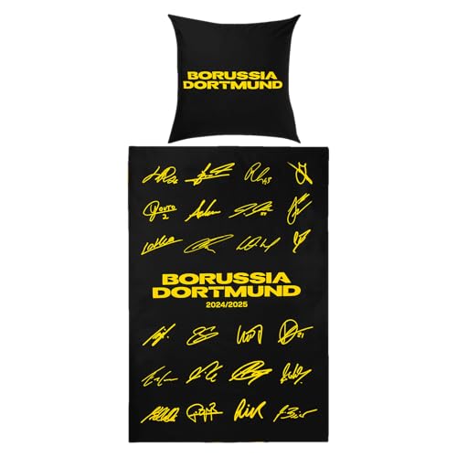 Borussia Dortmund BVB Bettwäsche Unterschriften 24/25