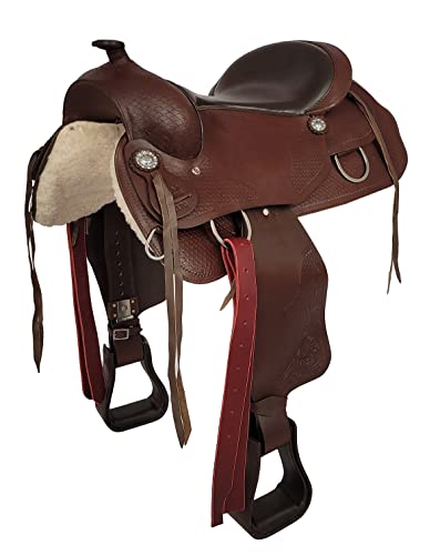 A&M Reitsport Westernsattel Atlanta aus Büffelleder hoher Qualität Reining Sattel Neu, Größe:17 Zoll