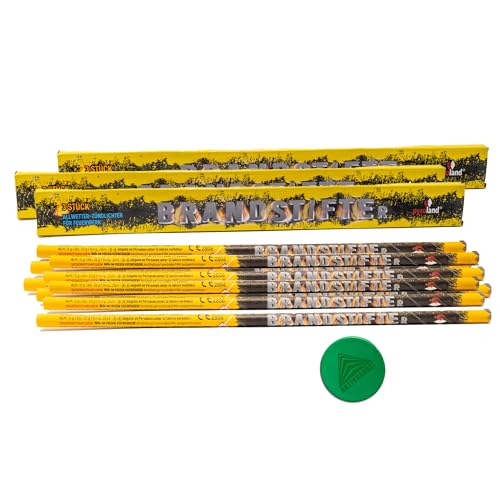 AKTIVHANDEL Brandstifter, 12 Stück (4x3er) Allwetter-Zündlichter für Feuerwerk und Böller, Feuerwerk der Kategorie F1, für Silvester, Geburtstag und andere Feiern, inkl. Einkaufswagenchip