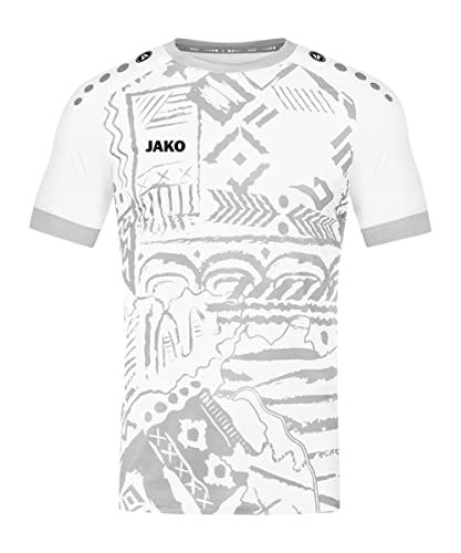 JAKO Herren Trikot Tropicana (Kurzarm), Weiß/Silbergrau, XL