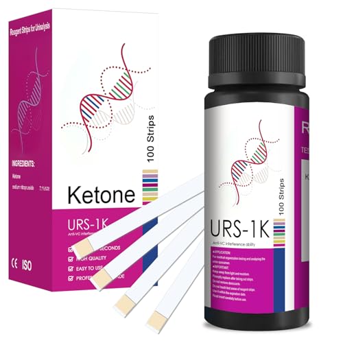 100 Stück Ketose Teststreifen, Ketosticks für Keto Ernährung und Diät, Heimgebrauch, Bequem und Schnell