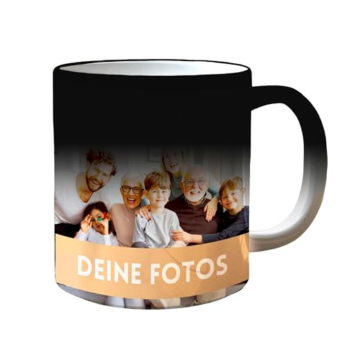 Personalisierte Zaubertasse mit eigenem Foto Farbwechsel Tasse mit Foto Geschenke für Männer Frauen Kaffeetasse personalisiert bedrucken persönliche Fotogeschenke Geschenk für Freund