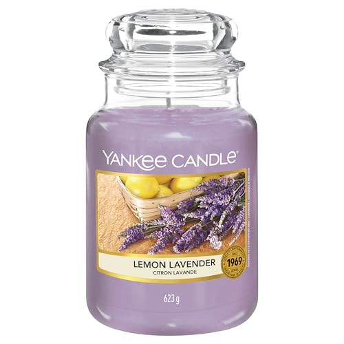 Yankee Candle Duftkerze im Glas (groß) | Lemon Lavender | Kerze mit langer Brenndauer bis zu 150 Stunden | Perfekte Geschenke für Frauen