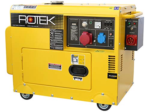 Rotek Diesel Stromerzeuger mit Notstart-Automatik GD4SS-3-6000-EBZ-ATS (5,5 kVA / 400V 50Hz 3-phasig)