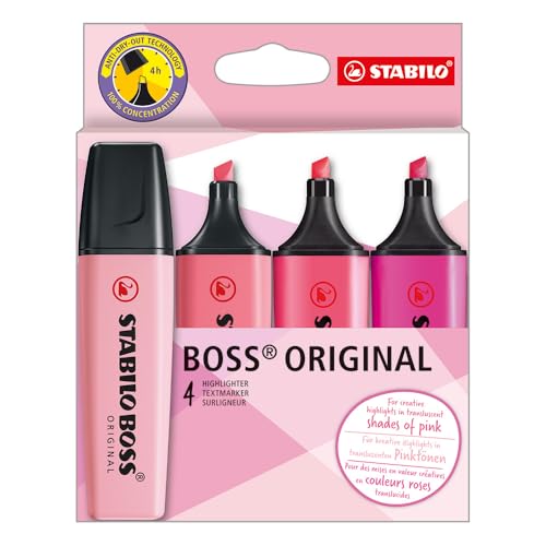 STABILO - Textmarker - BOSS ORIGINAL - Shades of Pink - 4er Pack
